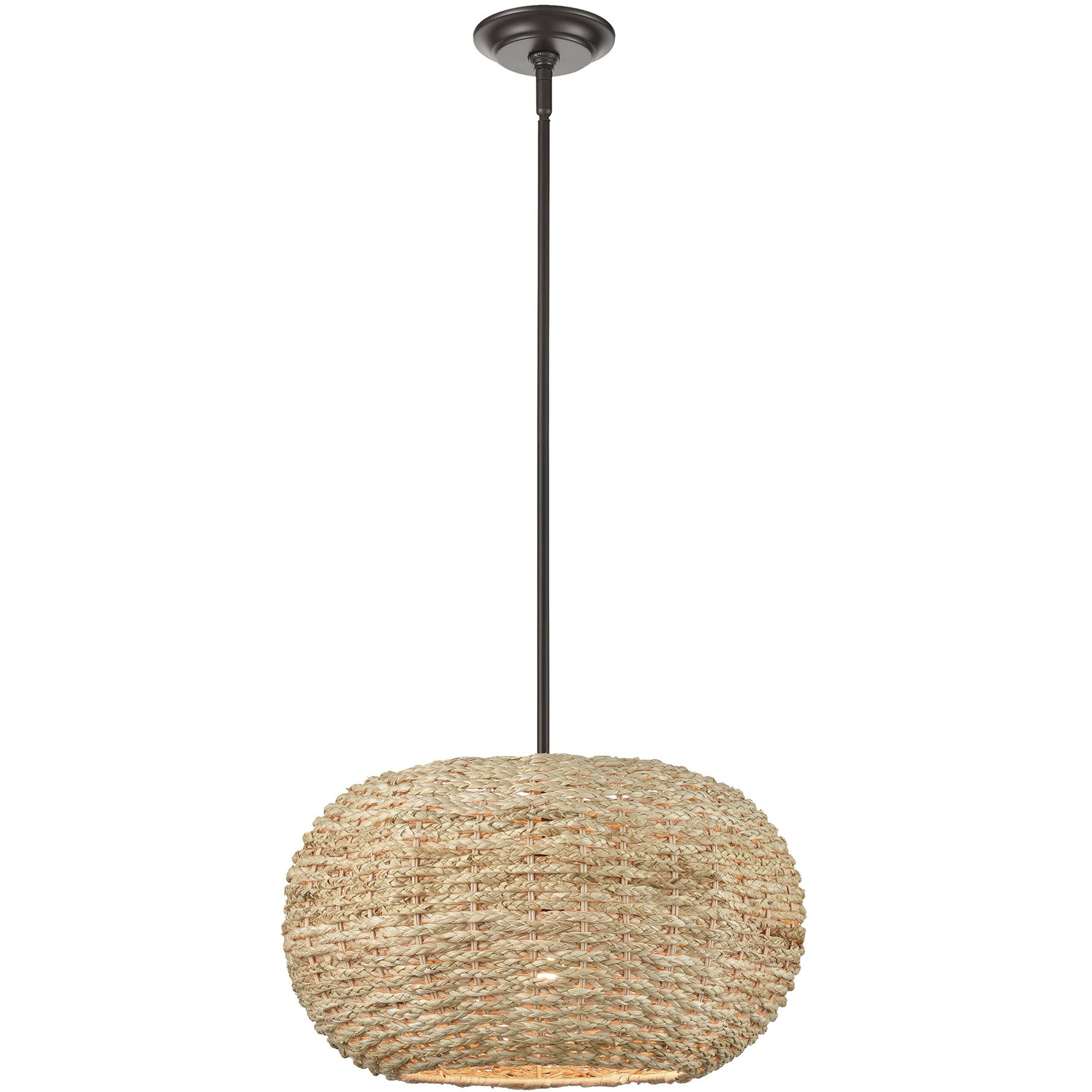 Bemo 1 Light 17.5 inch Oiled Bronze Pendant Ceiling Light